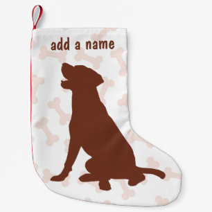Petite Chaussette De Noël Stockage de labrador retriever de chocolat
