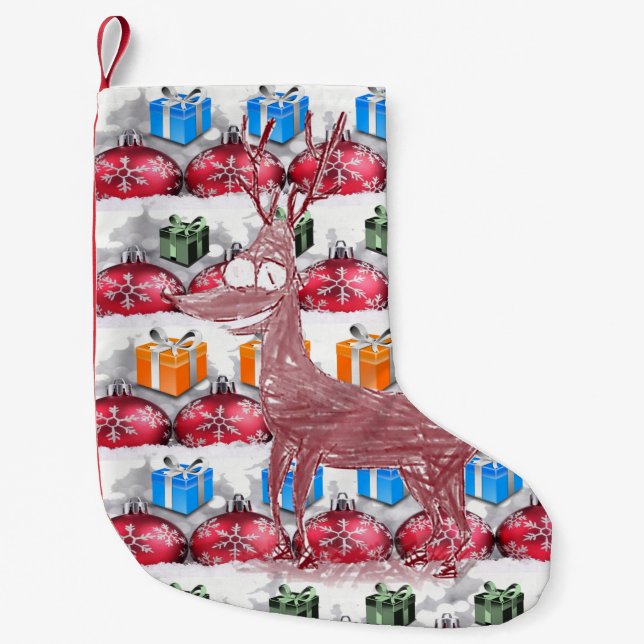 Petite Chaussette De Noël Stockage de Noël (Devant)