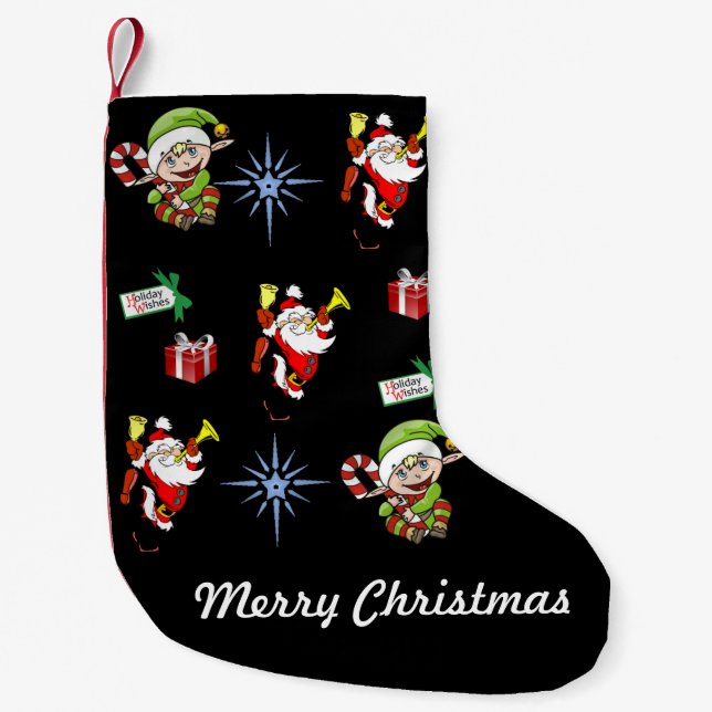 Petite Chaussette De Noël Stockage de Noël (Devant)