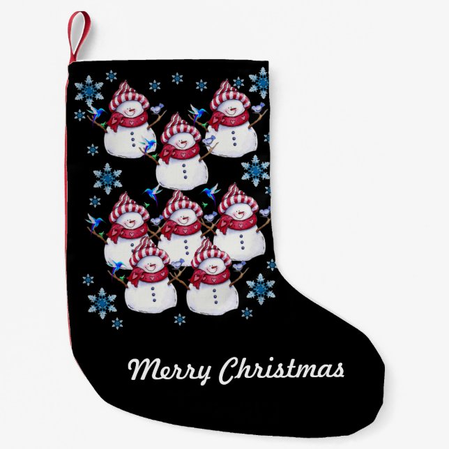 Petite Chaussette De Noël Stockage de Noël (Devant)