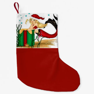 Petite Chaussette De Noël Stockage de Noël de la sirène de père Noël