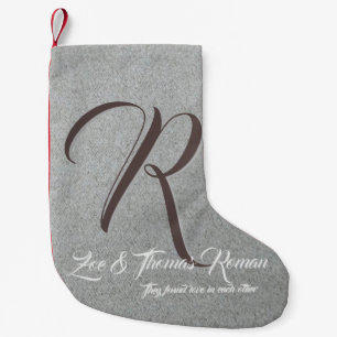 Petite Chaussette De Noël Stockage de Noël monogrammé