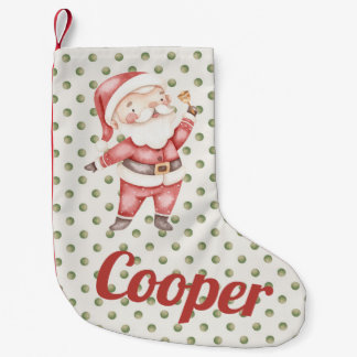 Petite Chaussette De Noël Stockage de Noël personnalisé avec Père Noël