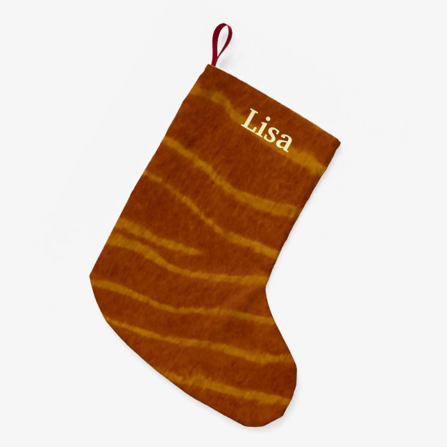 Petite Chaussette De Noël Stockage de Noël personnalisé de tigres (Devant (Accrochage))
