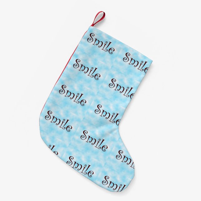 Petite Chaussette De Noël Stockage de Noël sourire (Devant (Accrochage))