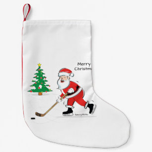 Petite Chaussette De Noël Stockage de Père Noël d'hockey
