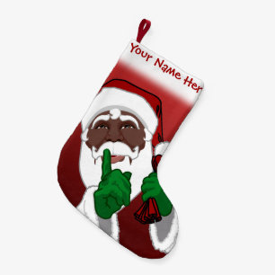 Petite Chaussette De Noël Stockage Père Noël Africain Custom Christmas Stock