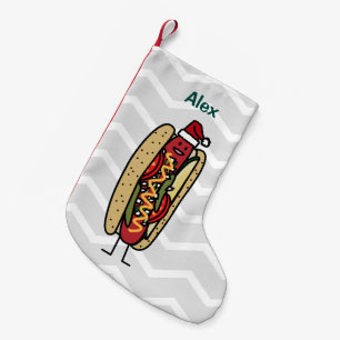 Petite Chaussette De Noël Style de Chicago de hot-dog de Noël