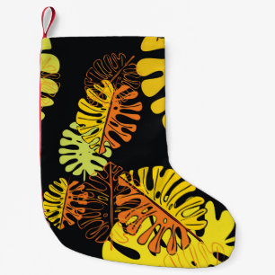 Petite Chaussette De Noël Summer Tropical Feuille Design Vintage