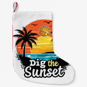 Petite Chaussette De Noël "Sunset volleyball" -Volleyball design pour les jo