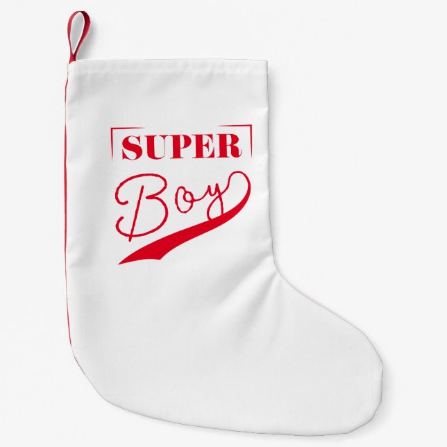 Petite Chaussette De Noël Super Boy (Devant)