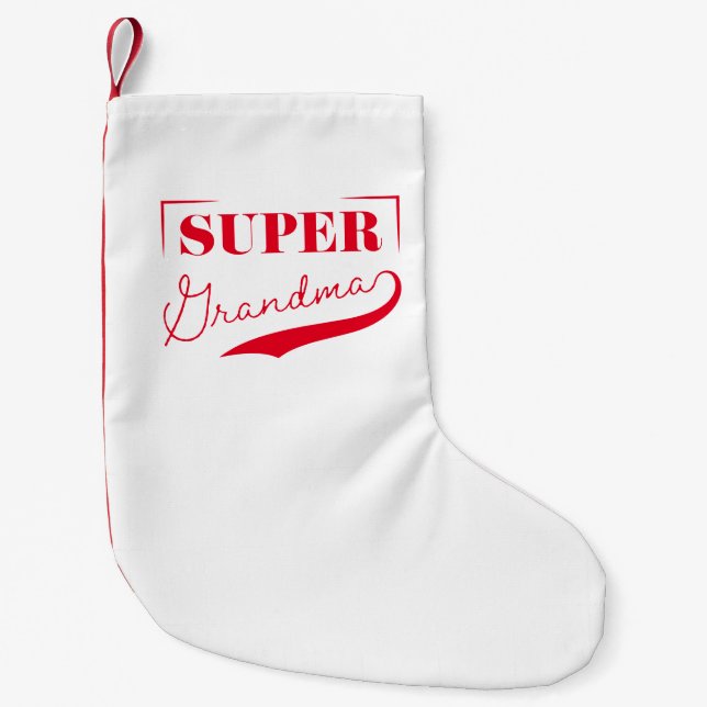 Petite Chaussette De Noël Super grand-mère (Devant)