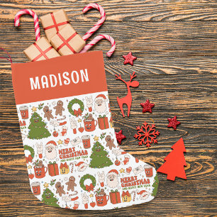 Petite Chaussette De Noël Super Hippie Retro Joyeux Noël Père Noël Funny