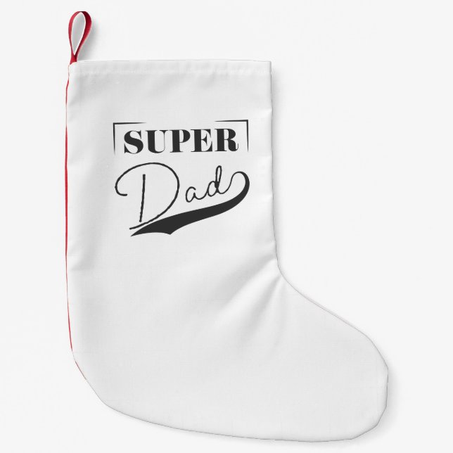 Petite Chaussette De Noël Super papa (Devant)