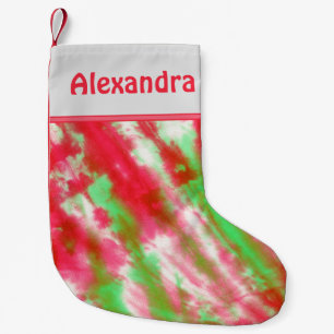 Petite Chaussette De Noël Super Tie Dye Monogramme Nom Fun Christmas Holiday