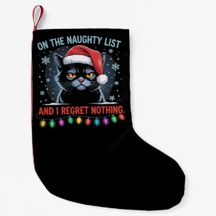 Petite Chaussette De Noël Sur la liste vilain et je ne regrette rien Chat No