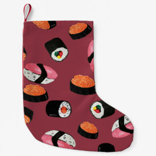 Petite Chaussette De Noël Sushi Onigiri Rolls : Illustration transparente