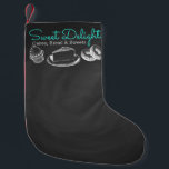 Petite Chaussette De Noël Sweet Bakery Chalkboard Professionnel<br><div class="desc">Douceur Boulangerie Chalkboard design. Vous pouvez cliquer plus loin sur personnaliser pour modifier les polices et modifier les emplacements et la taille des dessins.</div>