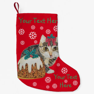 Petite Chaussette De Noël tabby gris chaton mignon lécher patte noël