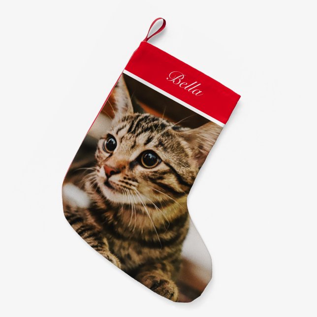 Petite Chaussette De Noël Tabby Look (Personnaliser It) (Devant (Accrochage))