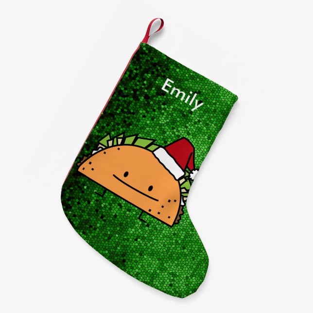 Petite Chaussette De Noël Taco portant le Salsa de viande de coquille de (Devant (Accrochage))