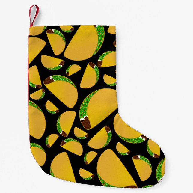 Petite Chaussette De Noël tacos noirs (Devant)