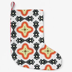 Petite Chaussette De Noël Tapis lumineux : Ornement aztèque ethnique