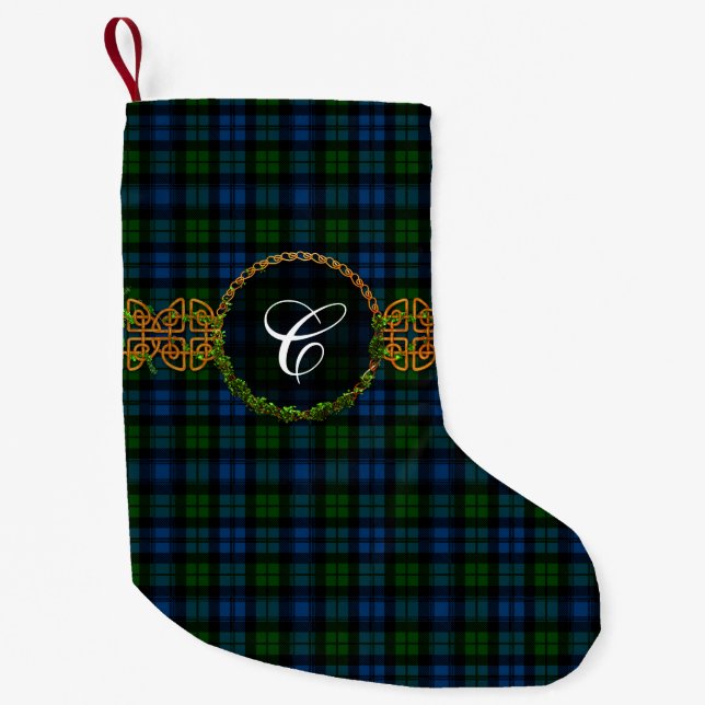Petite Chaussette De Noël Tartan de Campbell de clan (Devant)