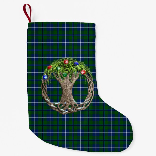 Petite Chaussette De Noël Tartan de Douglas de clan (Devant)