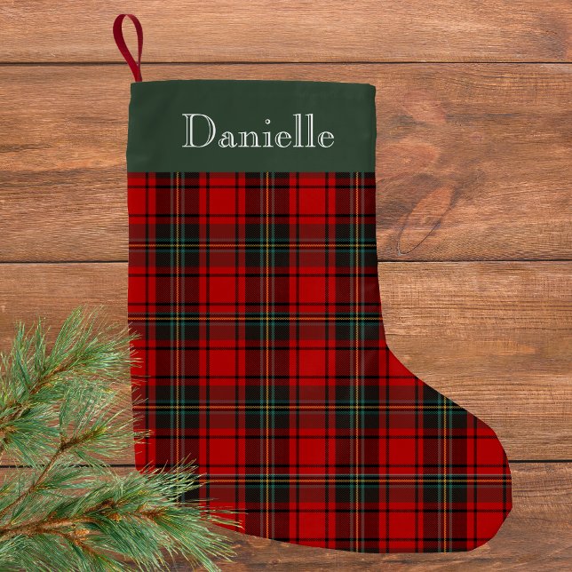 Petite Chaussette De Noël Tartan rouge et vert  (Créateur téléchargé)