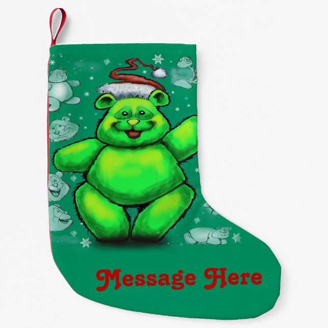 Petite Chaussette De Noël Teddy Bear (Devant)