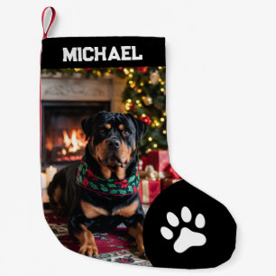 Petite Chaussette De Noël télécharger image Chien Photo personnalisée Texte 