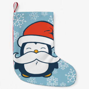 Petite Chaussette De Noël Tendance de moustache de pingouin de Noël