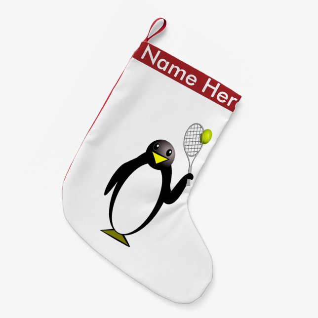Petite Chaussette De Noël Tennis de pingouin (Devant (Accrochage))