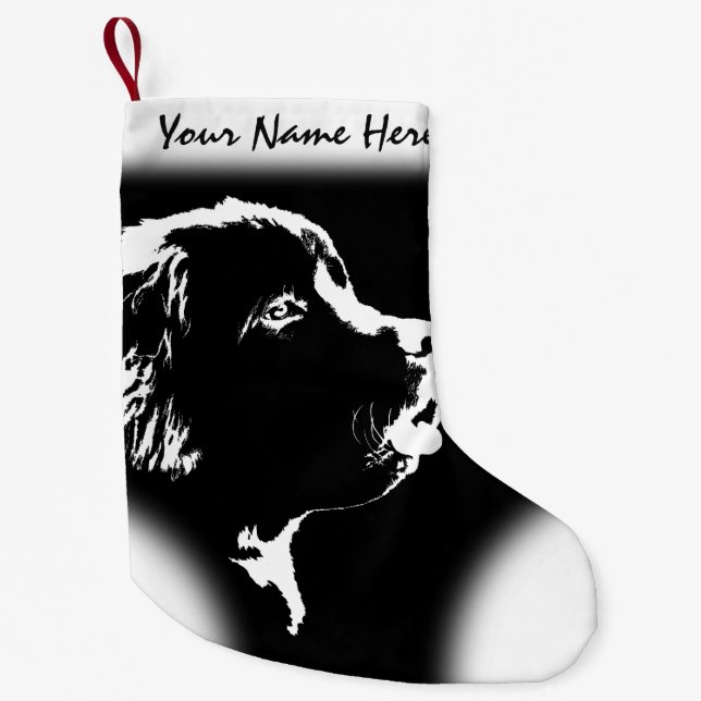 Petite Chaussette De Noël Terre-Neuve Chien Noël Stocking Chien Bas (Devant)