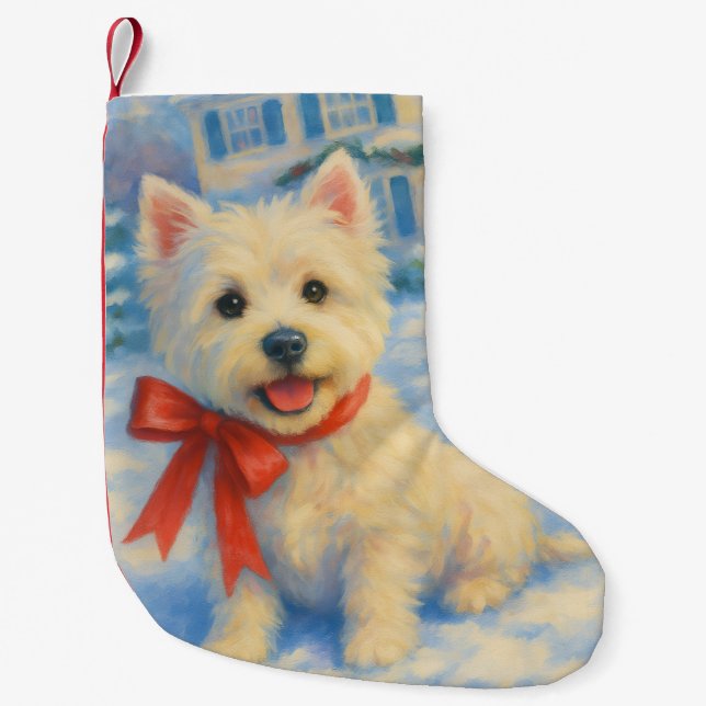 Petite Chaussette De Noël Terrier de West Highland (Devant)