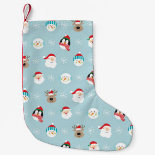 Petite Chaussette De Noël Têtes de personnage de Noël : Enveloppement festif