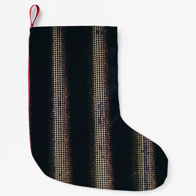 Petite Chaussette De Noël textile noir et gris (Devant)