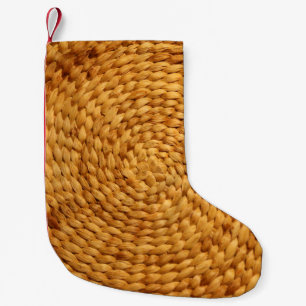 Petite Chaussette De Noël texture arrière - plan tissée brun