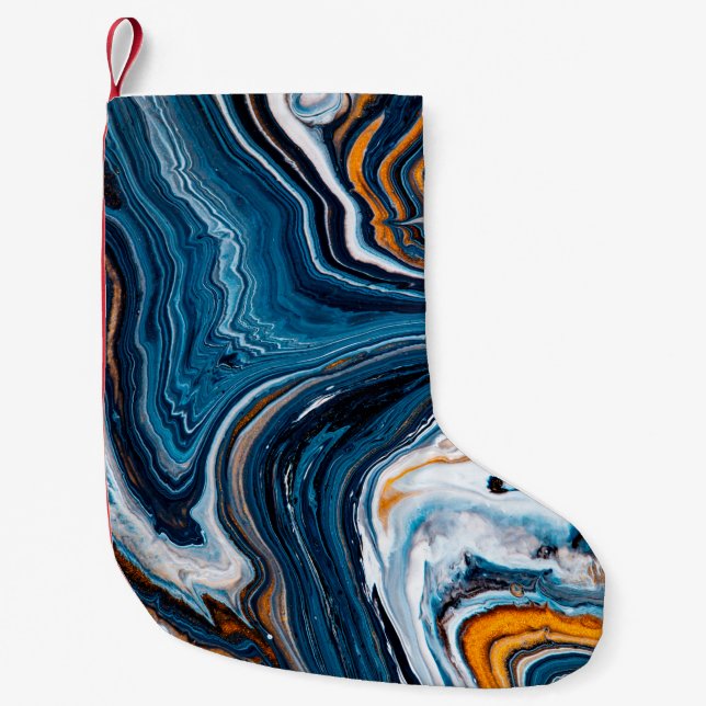 Petite Chaussette De Noël Texture d'art fluide. Arrière - plan avec mélange  (Devant)