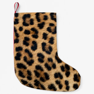 Petite Chaussette De Noël Texture de peau de léopard
