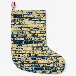 Petite Chaussette De Noël Texture d'un mur en brique. Design élégant de papi