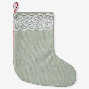 Petite Chaussette De Noël Texture et dentelle textiles 