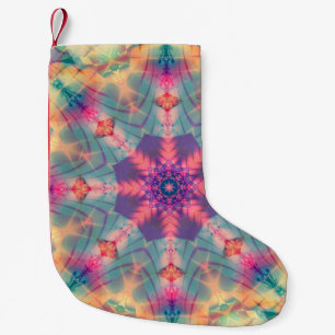 Petite Chaussette De Noël texture multicolore Abstraite. Feu