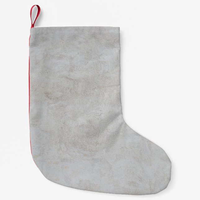 Petite Chaussette De Noël texture murale grise (Devant)