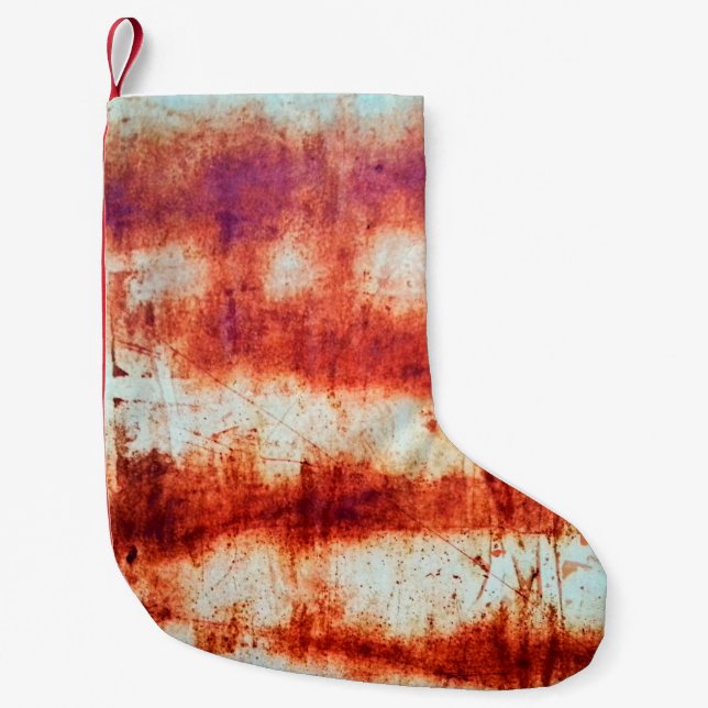 Petite Chaussette De Noël Texture rouillée (Devant)