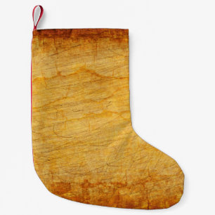 Petite Chaussette De Noël texture vintage vieux or