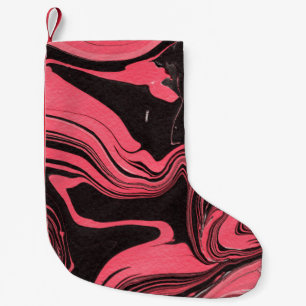 Petite Chaussette De Noël Textures de papier rouge en marbre sur blanc ba
