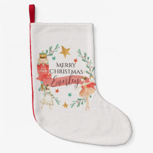 Petite Chaussette De Noël Thème de Noisette personnalisée Stockage de Noël