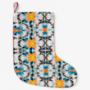 Petite Chaussette De Noël Tie Dye Motif sans joint. Ethnique Abstraite. Psyc